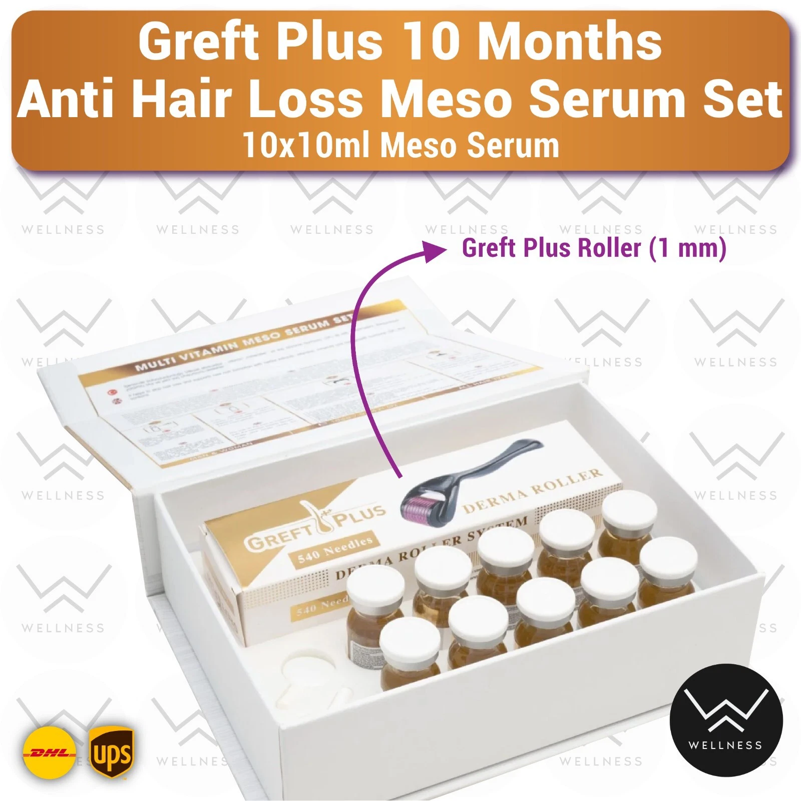 Greft Plus Anti-Hair Loss, After Hair Transplant Mesotherapy Serum Set (10x10ml)