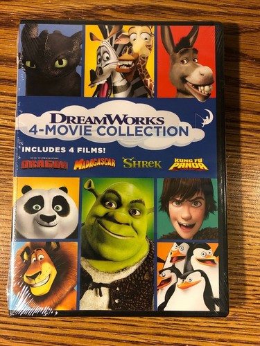 DreamWorks 4-Movie Collection DVD Dragon Madagascar Shrek Panda BRAND NEW SEALED - Picture 2 of 8