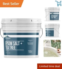 Epsom Salt Tea Tree Oil 1 Gallon 128 oz Pure Soothing Bath Relaxation