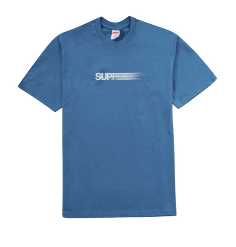 ? Supreme Motion Logo Graphique Bleu T shirt Tee XXL NEUF GRATUIT ?