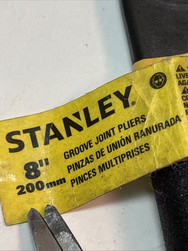 Stanley 8 pulgadas Alicates para juntas ranuradas STHT84400 nuevos alicates mango suave ajustable - Imagen 3 de 6