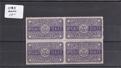 Canal Zone: Sc #OX3, Official Seal Blk/4 NGAI. (72077)