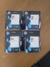 GENUINE SET 4 HP #10 #82 INK 69ml DESIGNJET 500 800 C4911A-C4913A C4844A