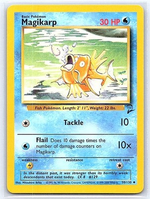 Magikarp Uncommon Base Set 2 050/130 LP