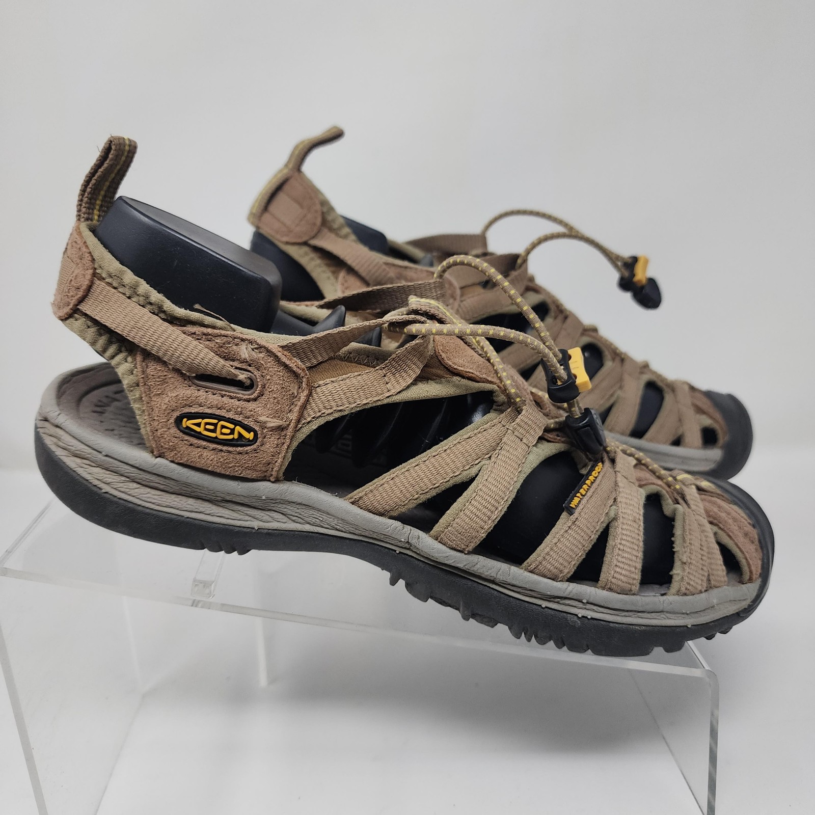 Scarpe Keen Newport H2 uomo taglia 7 sandali marroni punta chiusa impermeabili escursionismo