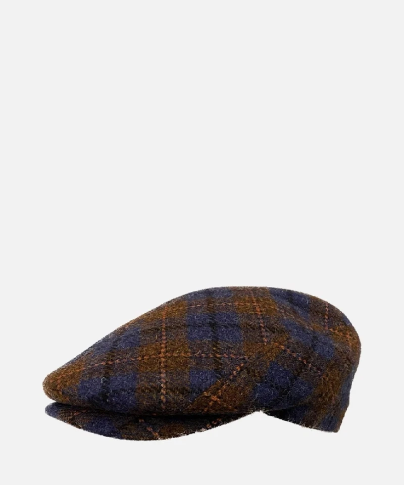 Borsalino coppola in lana, check blu BC1002HB011.904A - Immagine 2 di 3