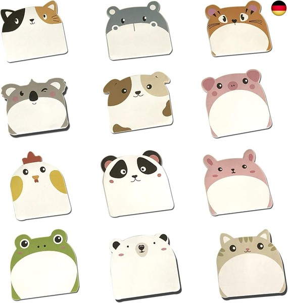 12 Packungen Kinder Haftnotizen, Cartoon Niedliche Haftnotizen, Selbstklebende-image