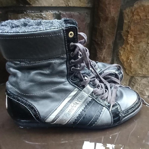 Women PANTOFOLA D`ORO Boots Grey Leather 38