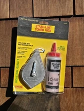Vintage Irwin Straight Line Chalk Line Plumb Bob Reel Box Strait-Line NOS 