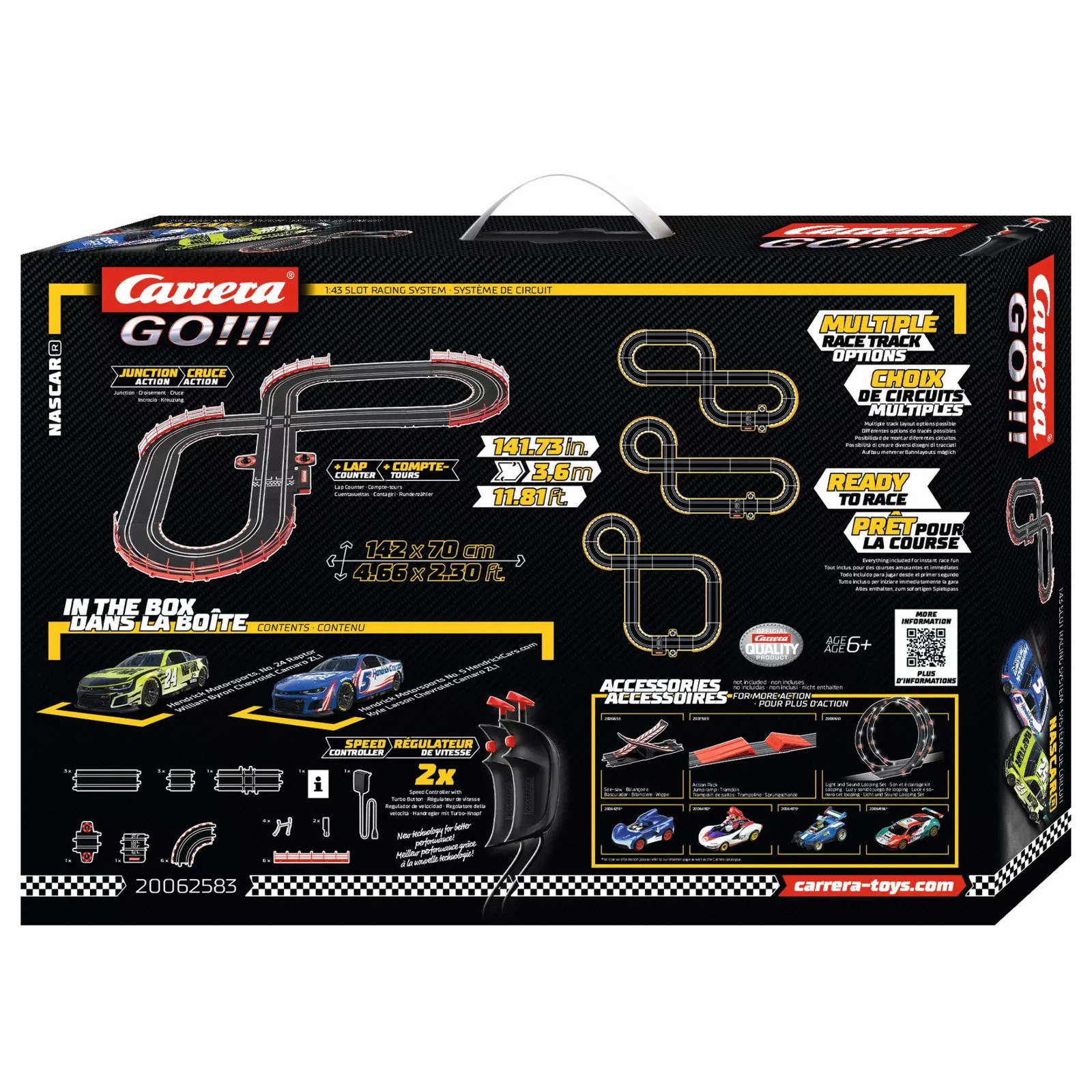 Carrera GO!!! NASCAR Watkins Glen Duel Electric Powered Slot Car Racing Toy