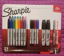 Sharpie Permanent Markers Assorted Tips and Colors 21 Count