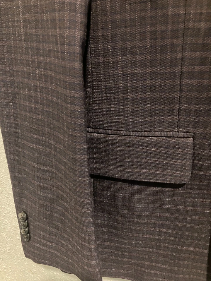 $295 Abrigo deportivo Tommy Hilfiger para hombre 38S a cuadros ajuste moderno nuevo con etiquetas Foto 4 de 4