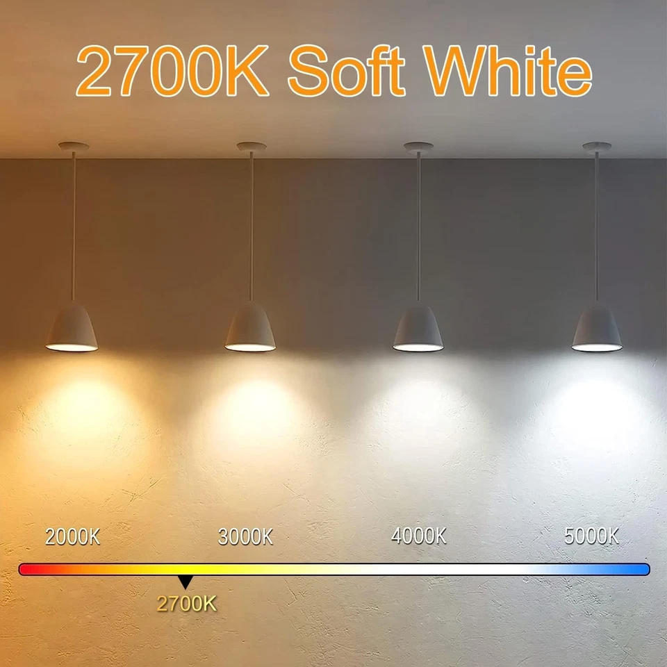 5 Inch Edison Bulb, 2700K Soft White E26 Led Bulb 6W Dimmable, 800LM T10 T9 B... - Image 4 of 4