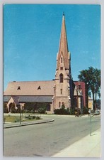 Vintage Grace Church Manchester NH Postcard by Jack Edmondson