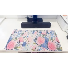 Watercolor Floral Large Gaming Mouse Pad 23.6"x11.5" Non-Slip Keyboard Desk Mat