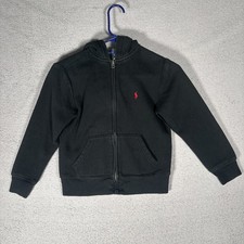 Polo Ralph Lauren Hoodie Boys Size 8/S Black Red Pony