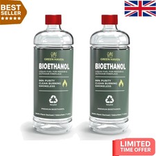 High Purity 2L Bioethanol Fuel - Clean Burning Liquid for Indoor & Outdoor Use