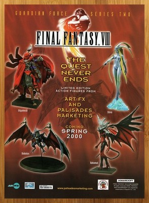 非売品 FINAL FANTASY VIII 販促ポスター 1999 Final Fantasy VIII Figures Print Ad/Poster Playstation 1 PS1