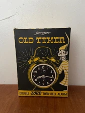 Vintage Jerger Old Tymer Double Loud Twin Bell Alarm Clock BOX ONLY Germany