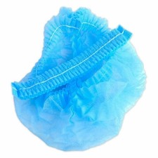 Bouffant Caps Blue Disposable Stretchable 100 Pieces