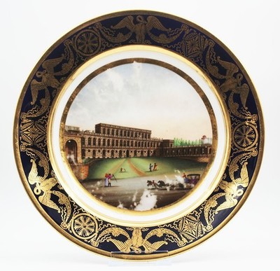 Ansichtenteller '' Palazzo Pitti''  19 Jh. , Ø -24,5 cm