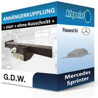G.D.W. AnhäNgekupplung Starr Passend für Mercedes Sprinter 01.2000-05.2006 Neu