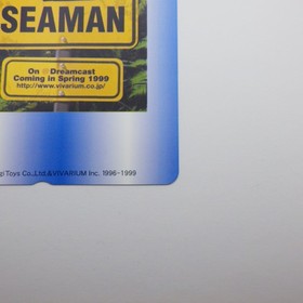 Japanese Telephone Card Seaman Dreamcast  SEGA  1999