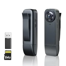 Mini Body Camera 【Upgrade】B 1080P HD Body Camera Wearable Camcorder with 64G
