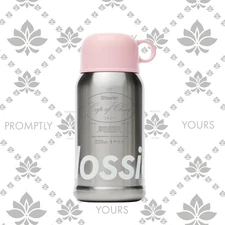 New Glossier 16 oz. Classic Tumbler Thermos Holiday Exclusive Pink/Silver Rare!
