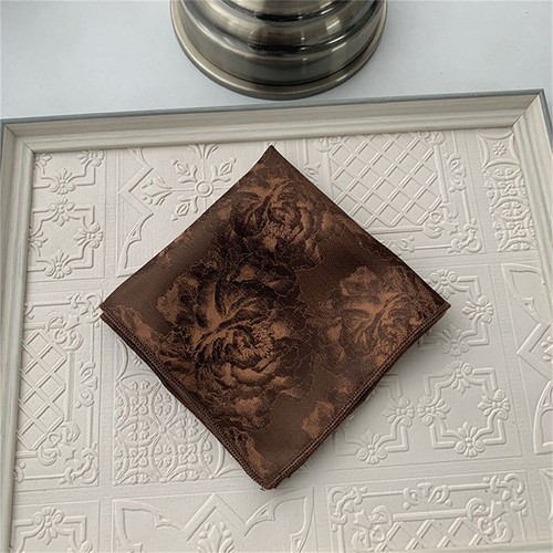 Square Floral Men Silk Polyester Pocket Square Hanky Wedding Party Handkerchief - Picture 4 of 17