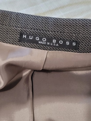 HUGO BOSS Galilei Wool Herringbone Sport Coat Blazer Men 44L Made in USA - Picture 9 of 12