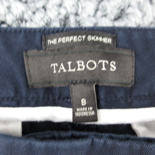Pantalones Talbots Mujer 8 Azul Perfecto Skimmer Capri 31x21* - Imagen 12 de 16