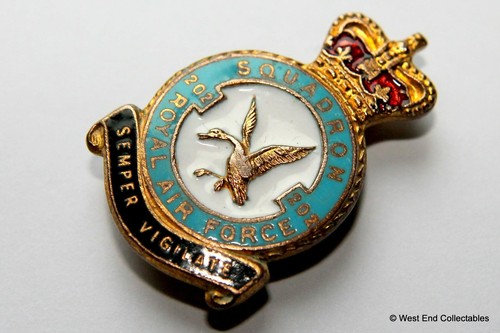 1950s RAF 202 Squadron MILLER Brooch Badge - Royal Air Force Search and Rescue - Picture 2 of 3