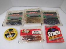 Lot Of Rubber Fishing Lures Bait Worms And String Vintage Sportfisher Spiderwire