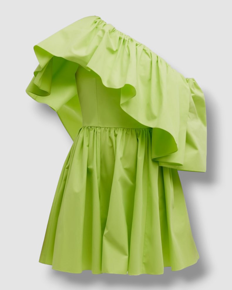 green alexander mcqueen dress Mid-length dress