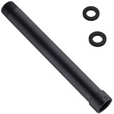 Black Shower Arm Extender 8 Inch Shower Arm Extension By Npt 1/2 Inch Male To Fe