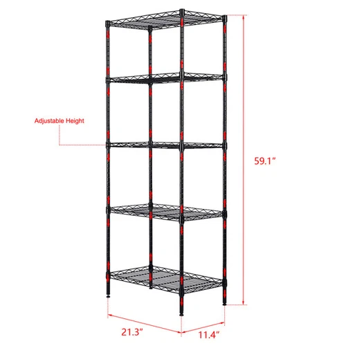 Changeable Assembly Floor Standing Carbon Steel Storage Rack Black Hot Sale US - Picture 6 of 11