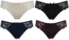 Zest Lace Trim High Leg Knickers