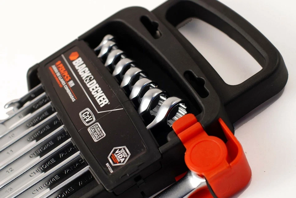 BLACK + DECKER 9pc Combination Open & Ring Spanner Wrench Set: Metric/Imperial - image 4 of 4