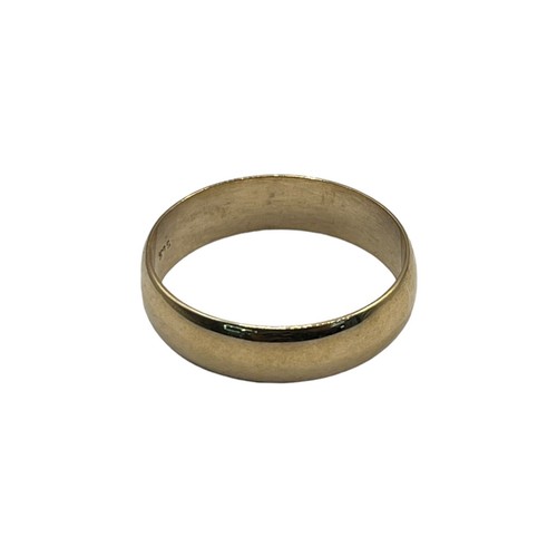 9ct 9k Yellow Gold Half Round Plain Polished Unisex Wedding Band 6mm Size Y. New - Picture 5 of 10
