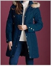Women's Outerwear Winter Water-resistant Rain Hooded Fur Jacket Coat Plus 16w