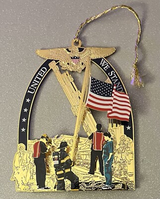 Baldwin United We Stand 9/11 Xmas Ornament at Ground Zero - Heroes w/US Flag