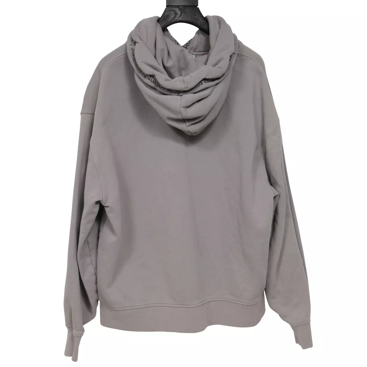 Acne Studios Womens Yala As Rib AW2017 Logo Hoodie Sweatshirt Size XXS Grey