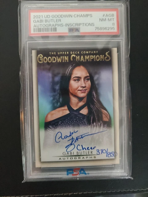Gabi Butler 2021 Upper Deck Goodwin Champions Cheerleading Autograph #/850 PSA 8