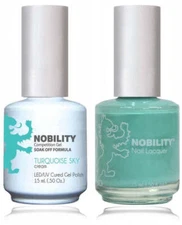 Lechat Nobility Gel Polish & Nail Lacquer - Turquoise Sky 0.5 oz - #NBCS039