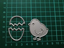 3  x Easter Cutting Dies ( Chick & Broken Egg ) Metal Cutting Die Lot