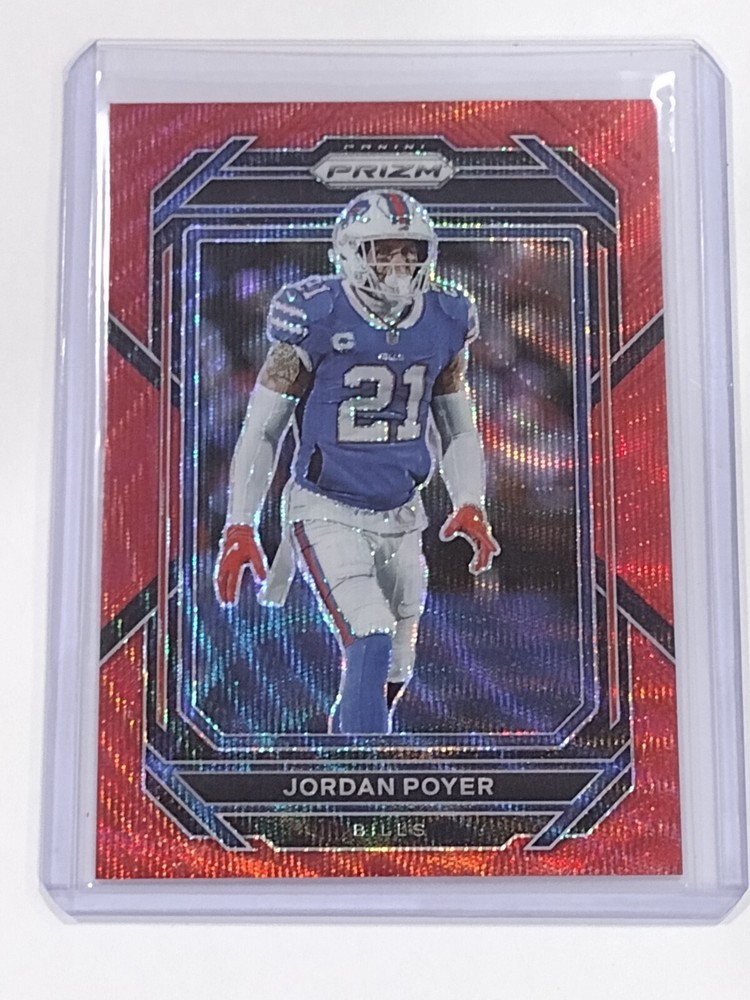 2022 Panini Prizm #35 Jordan Poyer Red Wave /149 Buffalo Bills