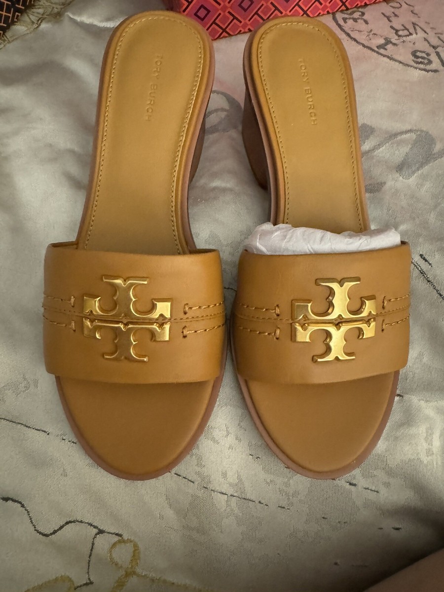 TORY BURCH 数限定 Everly Block Hee! SS24 NEW CREAM / GOLD Tory Burch Everly Leather Heel Block Sandal Tan | eBay