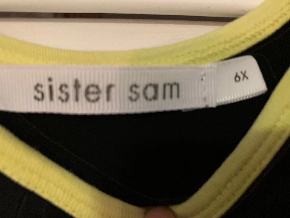 Vestido Boutique Sister Sam Niñas Talla 6x Negro y Gris Rayas Suave Elástico  Foto 4 de 4