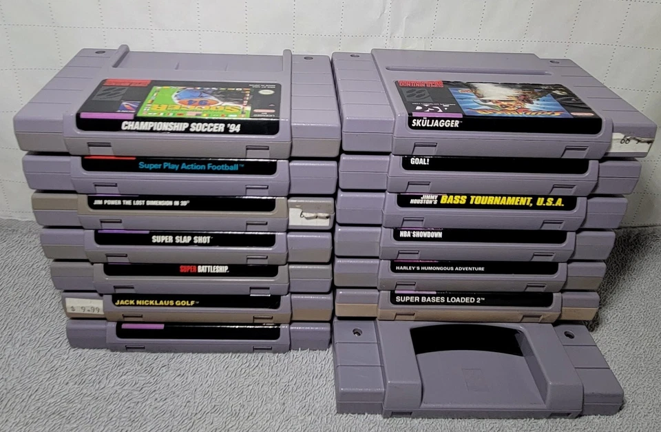 Super Nintendo SNES Game Lot (14) - Skuljagger, X Zone, The Lost Dimension + - Image 3 of 4